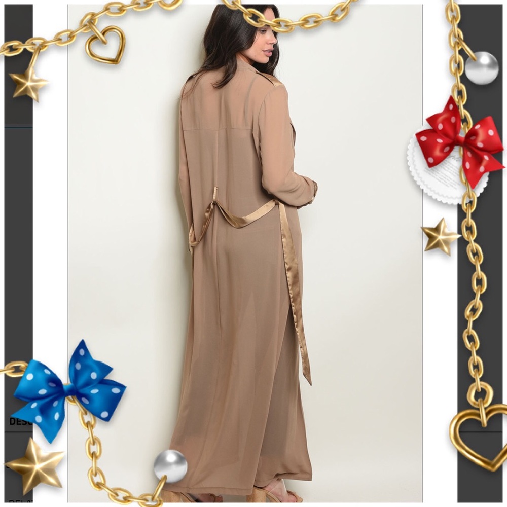 💜5 ⭐️ rated💜Taupe Kimono 💜 - Picture 3 of 7